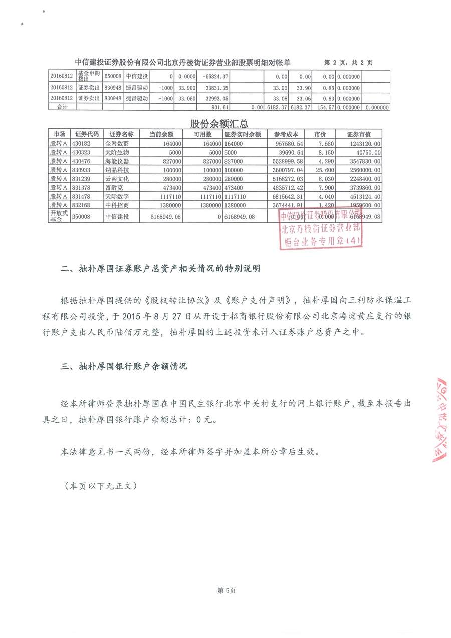 中伦文德关于拙朴厚国证券资金及银行账户之法律见证书（20160801-20160815）-第5页.jpg
